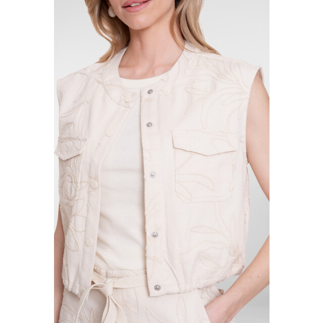 Geisha Gilet embroidery ecru 4250.03.0014 large