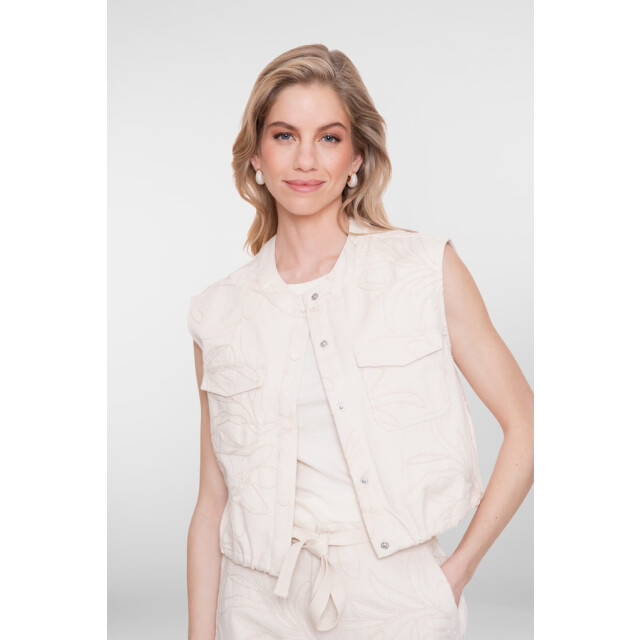 Geisha Gilet embroidery ecru 4250.03.0014 large