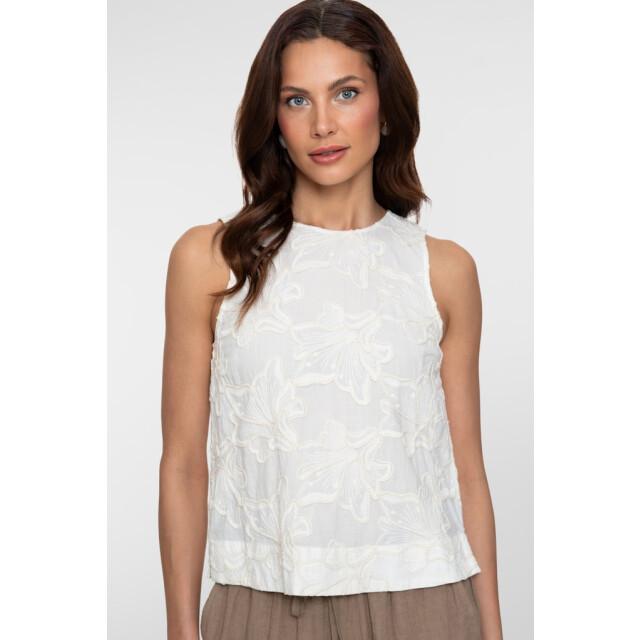 Geisha Top all over stitching off-white 4349.02.0033 large