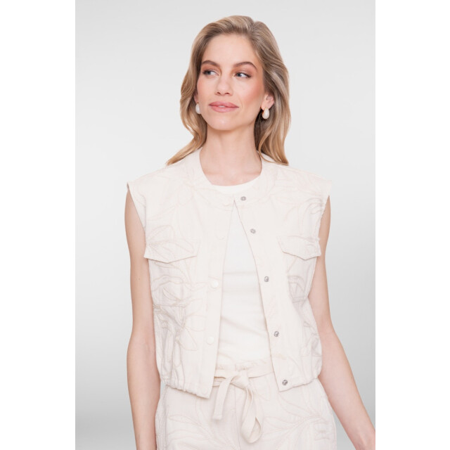 Geisha Gilet embroidery ecru 4250.03.0014 large