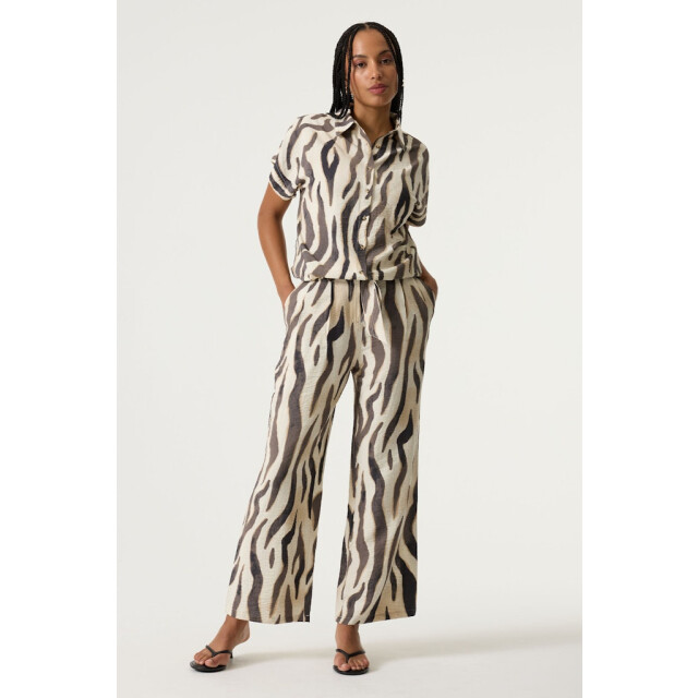 Garcia Jeans dames broeken broeken casual 4109.08.0028 ecru dessin 4109.08.0028 large