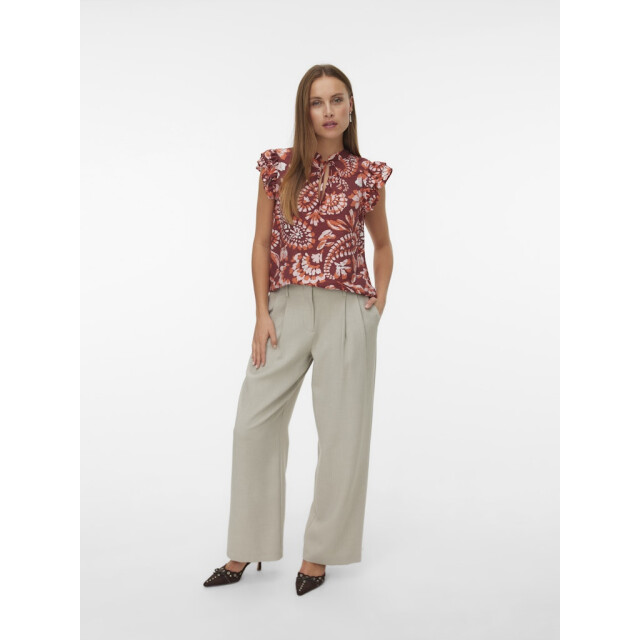 Vero Moda Vmnellie carla sl frill top wvn ga dessin 4382.49.0004 large