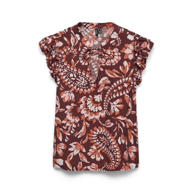 Vero Moda Vmnellie carla sl frill top wvn ga dessin 4382.49.0004 large