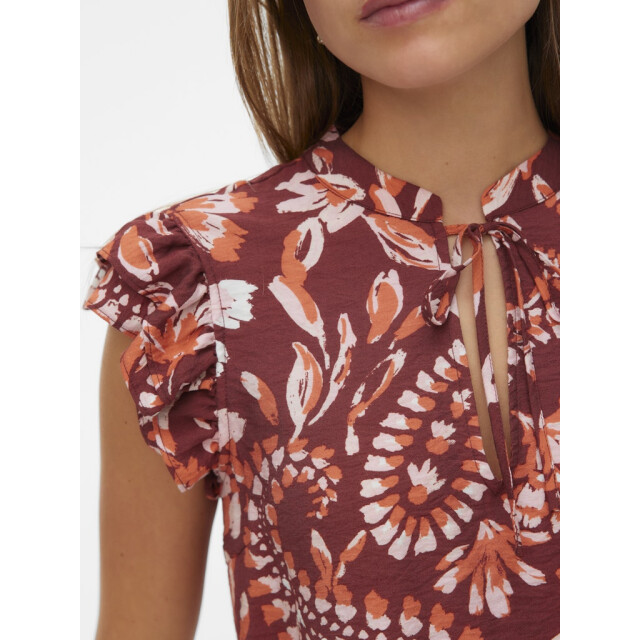 Vero Moda Vmnellie carla sl frill top wvn ga dessin 4382.49.0004 large