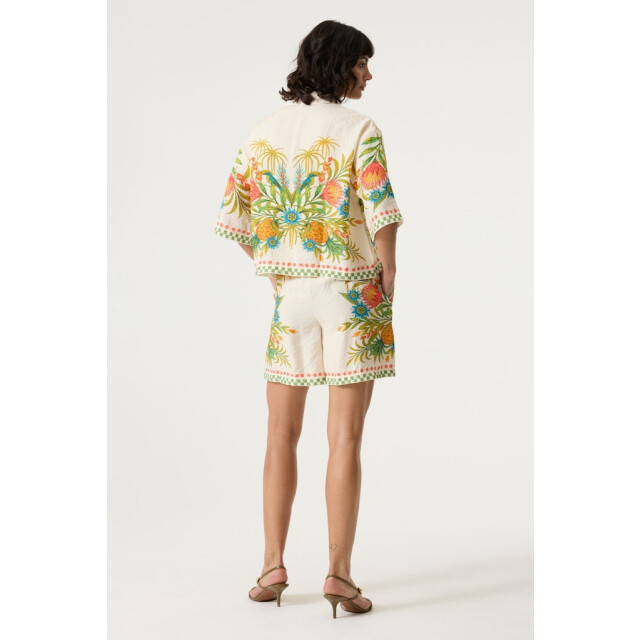 Garcia Jeans dames broeken shorts 4159.08.0006 ecru dessin 4159.08.0006 large