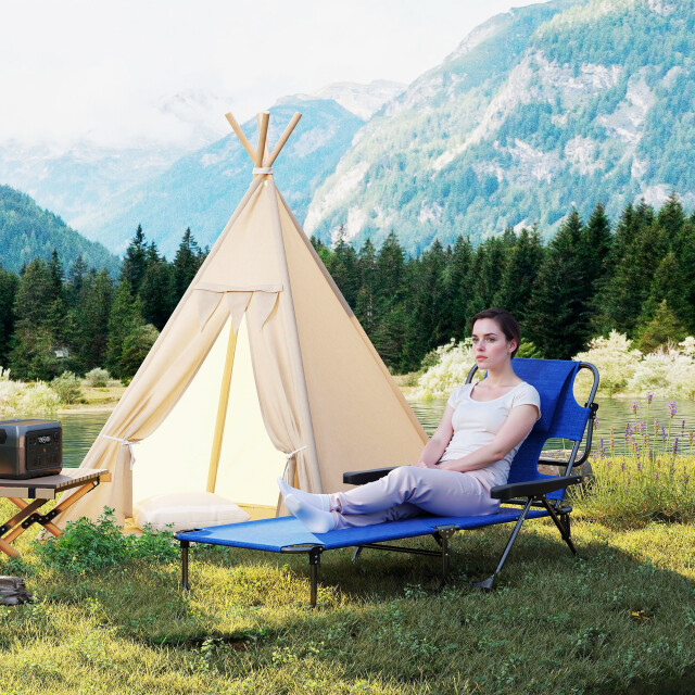 4goodz Ligstoel opvouwbaar weerbestendig 194x72x89 cm zwart+ 3594620 large