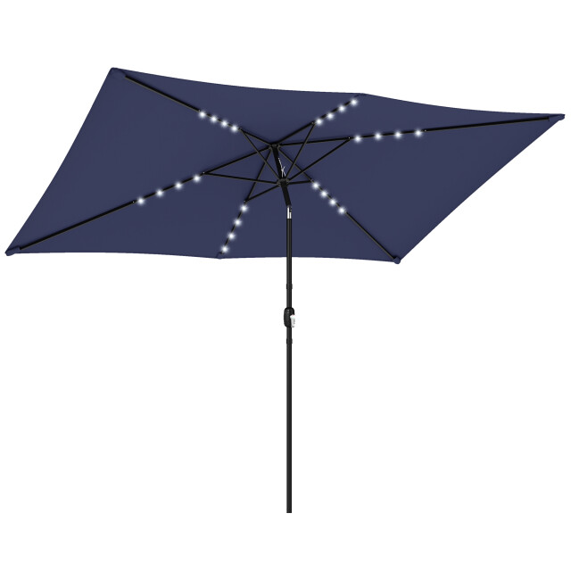 4goodz Parasol met led zonne-energie verlichting ca. 200x300 cm met - 3595226 large