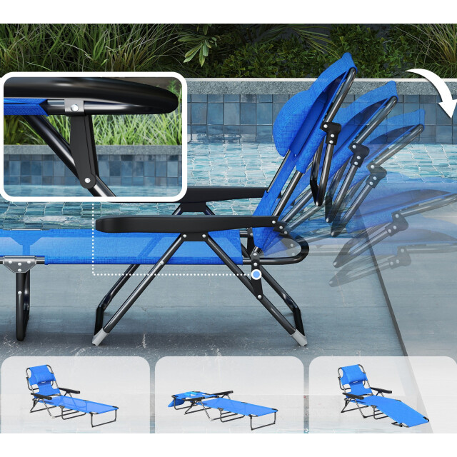 4goodz Ligstoel opvouwbaar weerbestendig 194x72x89 cm zwart+ 3594620 large