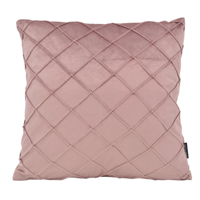 NOVÉE Sierkussen velvet cross oudroze | 45x45 cm | velvet/polyester 3637870 large
