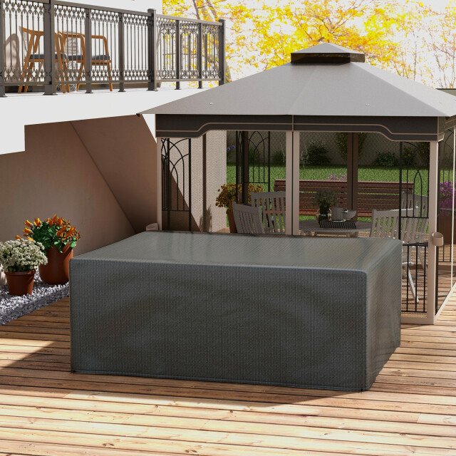 4goodz Tuinmeubel-hoes winterbestendig 235x190x90 cm grijs 3596786 large