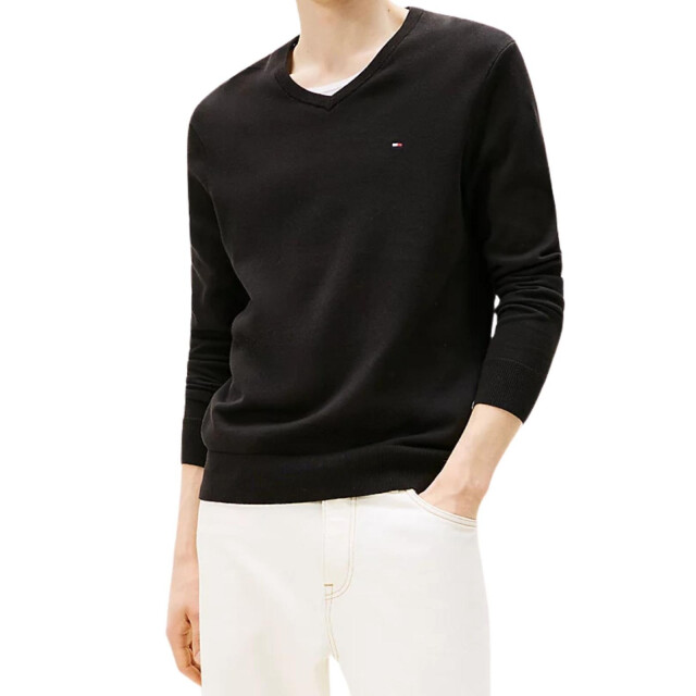 Tommy Hilfiger Effen heren trui UTNA1256_black large