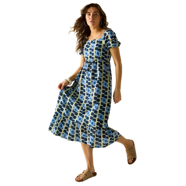 Regatta Dames orla kiely reuzenbloem zomer midi jurk UTRG13120_blue large