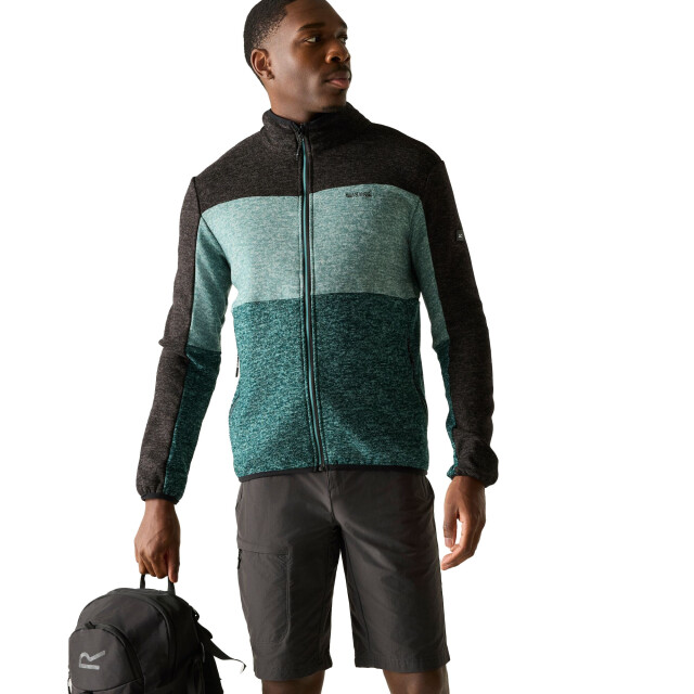 Regatta Heren elram fleece top UTRG13136_mediterraneangreenarcticblack large