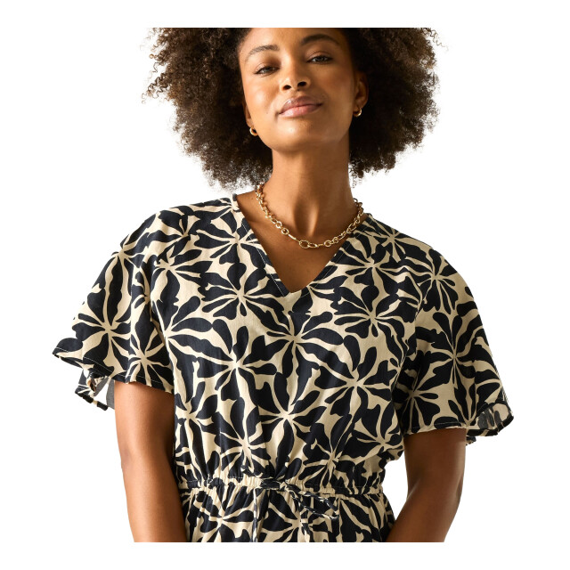 Regatta Dames elona abstract floral midi dress UTRG13158_multicoloured large