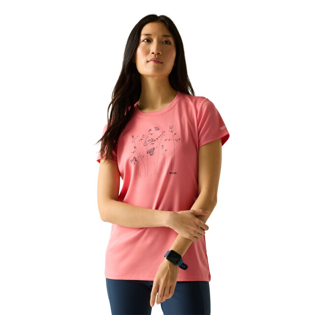 Regatta Dames fingal wild gras t-shirt UTRG13126_peachpink large
