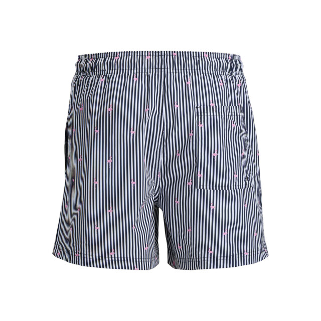Jack & Jones Heren zwemshort jpstmaui breeze gestreept flamingo 12291425-Navy Blazer large