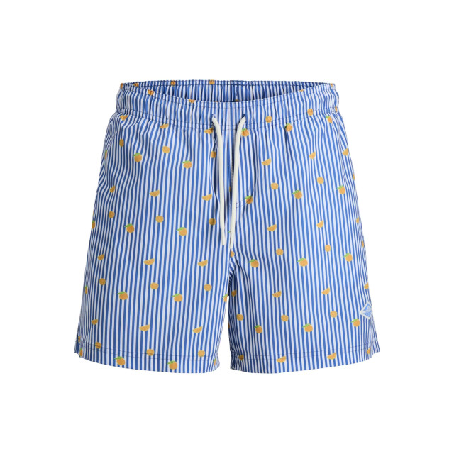 Jack & Jones Heren zwemshort jpstmaui breeze gestreept sinaasappel 12291425-Delft large