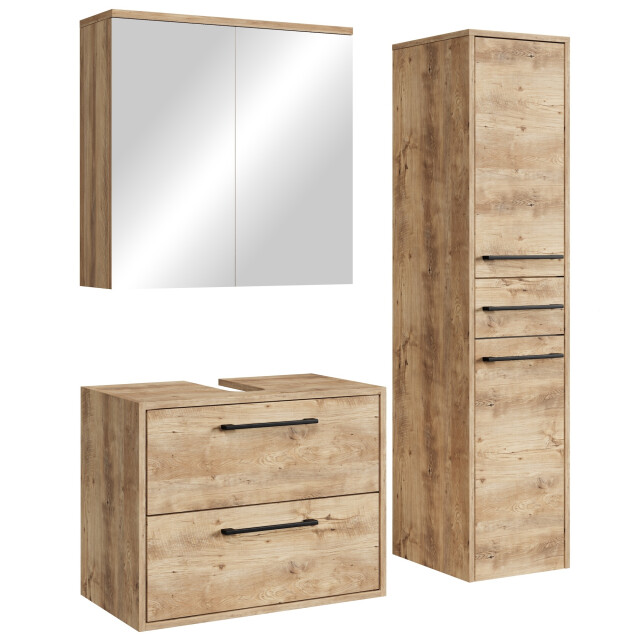 Badplaats Wastafelkast set florence 60 x 35 cm – kastanje – badmeubel met 3594055 large