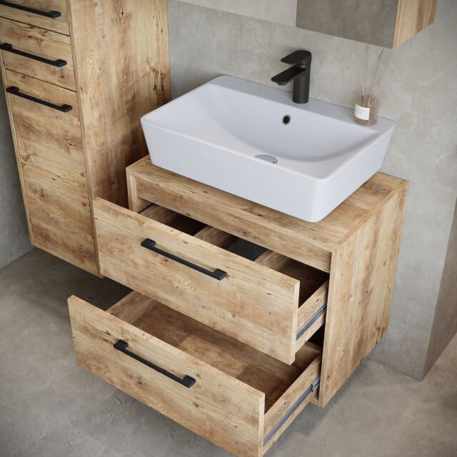 Badplaats Wastafelkast set florence 60 x 35 cm – kastanje – badmeubel met 3594055 large
