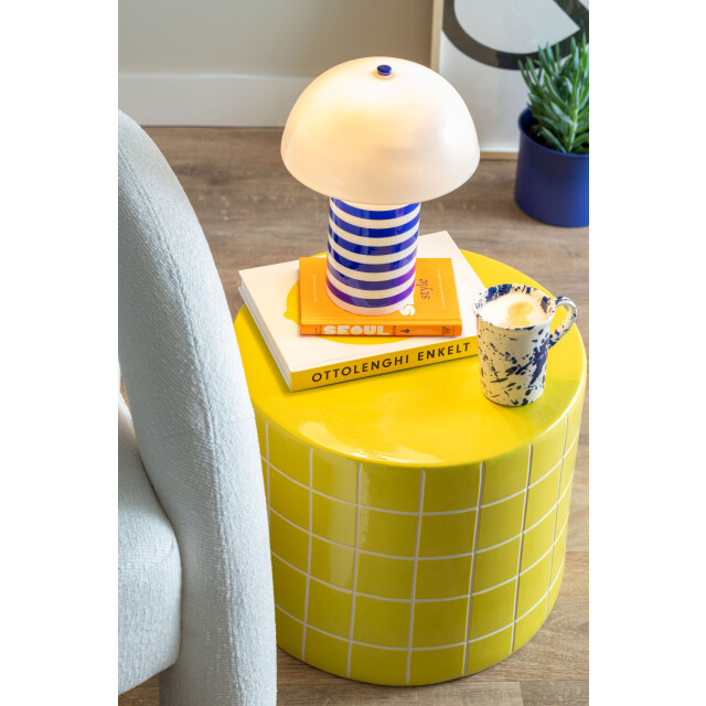 Leitmotiv bijzettafel retro tiles low - 42x42x34 cm 3555826 large