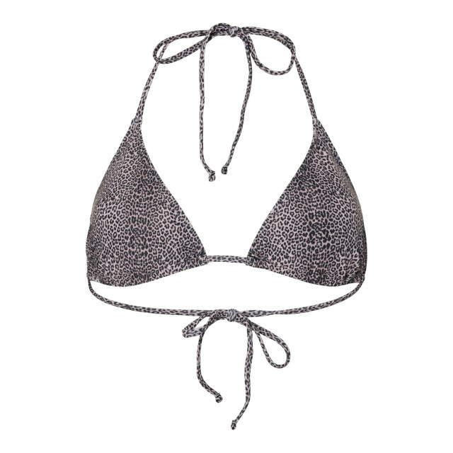 Pieces Dames triangel bikinitop pcbaomi zwart/luipaard print 17134624-Black MINI LEO large