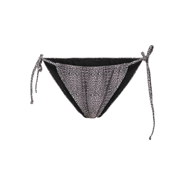 Pieces Dames strik bikini slip pcbaomi zwart/luipaard print 17158824-Black MINI LEO large