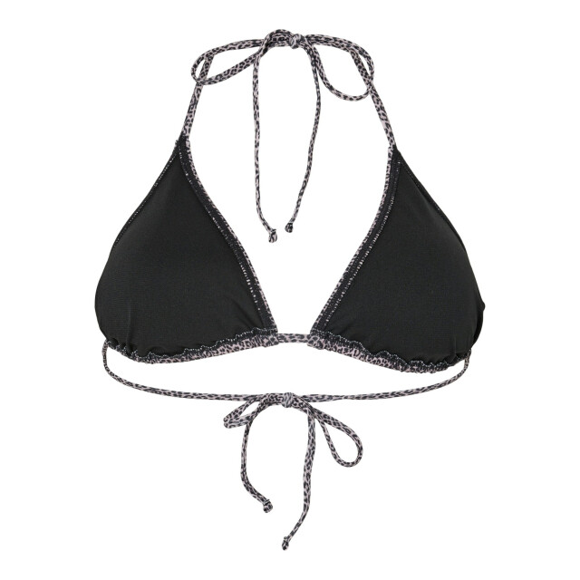 Pieces Dames triangel bikinitop pcbaomi zwart/luipaard print 17134624-Black MINI LEO large