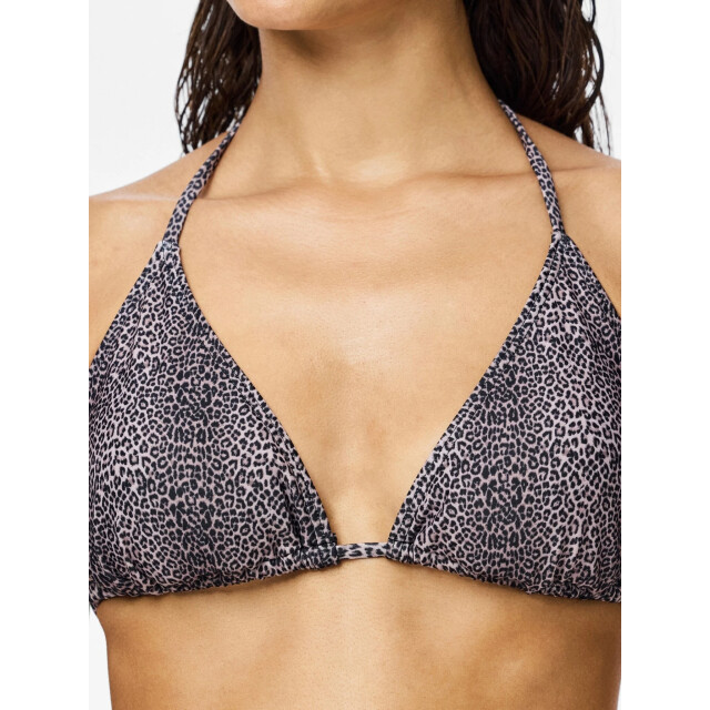 Pieces Dames triangel bikinitop pcbaomi zwart/luipaard print 17134624-Black MINI LEO large