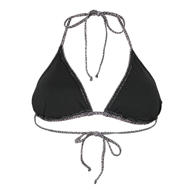 Pieces Dames triangel bikinitop pcbaomi zwart/luipaard print 17134624-Black MINI LEO large