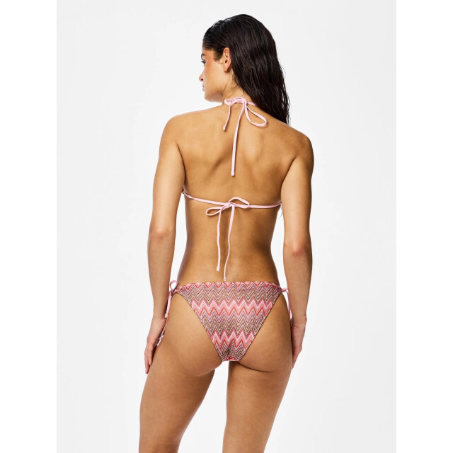 Pieces Dames strik brazilian bikini slip pcada roze golven print 17147281-Rose Shadow large