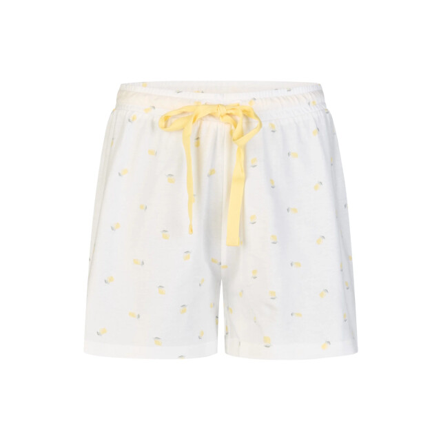 By Louise Dames shortama korte pyjama set geprint blauw/wit gestipt BL-6283-02 large