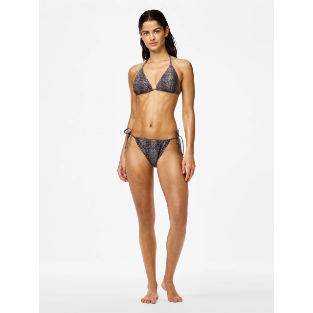 Pieces Dames triangel bikinitop pcbaomi zwart/luipaard print 17134624-Black MINI LEO large