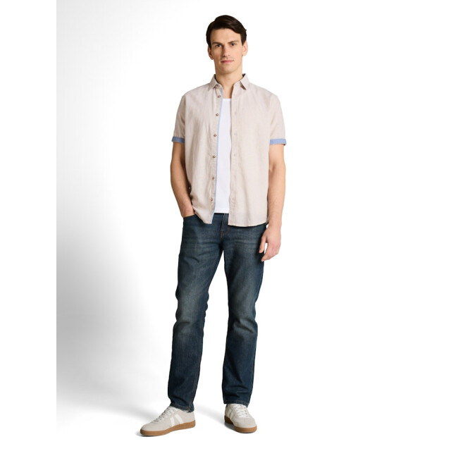 Tom Tailor Cotton linnen shirt ss beige 5319.05.0001 large