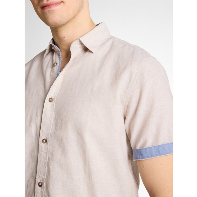Tom Tailor Cotton linnen shirt ss beige 5319.05.0001 large