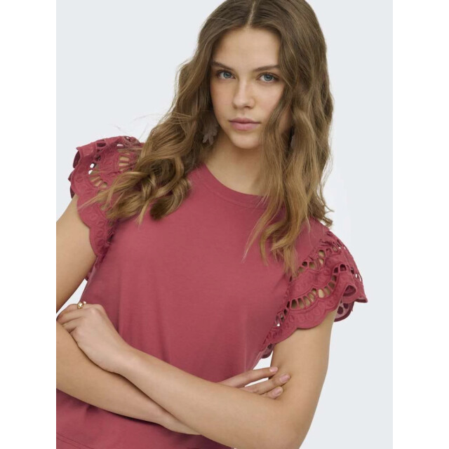 Only Onlmacy s/s o-neck mix top box jrs brick red 15350374-234335 large