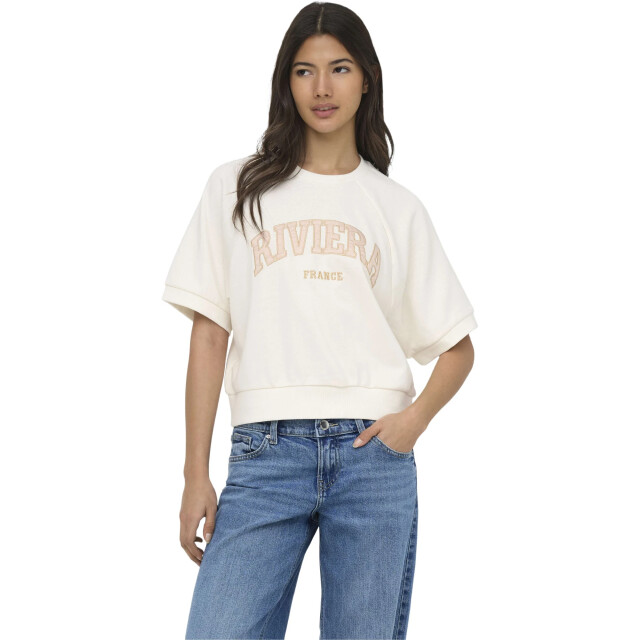 Only Onldaze s/s raglan ub swt cloud dancer/riviera 15376069-177922005 large