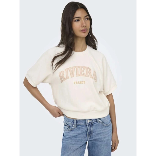 Only Onldaze s/s raglan ub swt cloud dancer/riviera 15376069-177922005 large