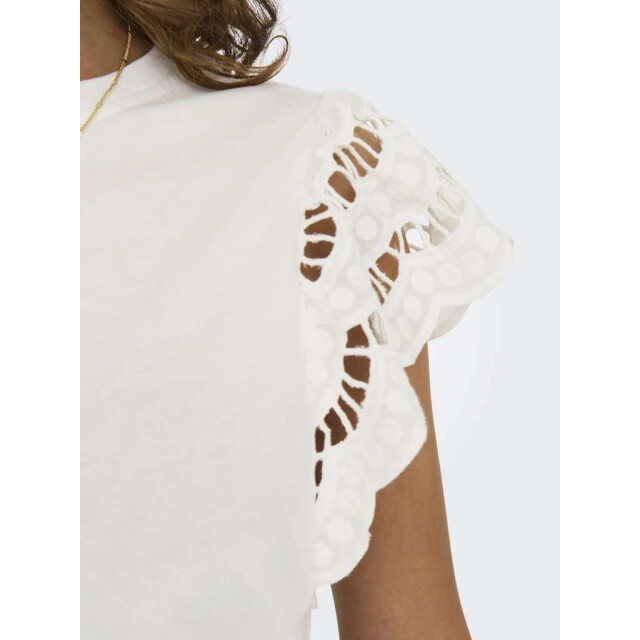 Only Onlmacy s/s o-neck mix top box jrs cloud dancer 15350374-177922 large