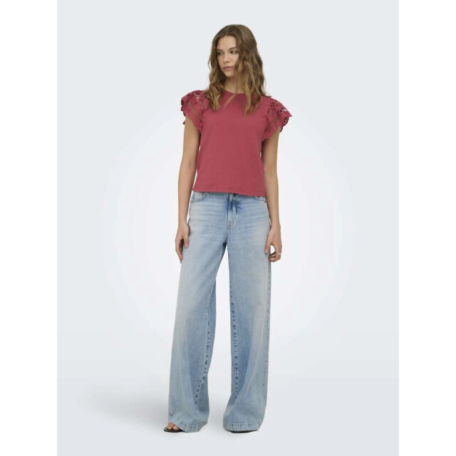 Only Onlmacy s/s o-neck mix top box jrs brick red 15350374-234335 large