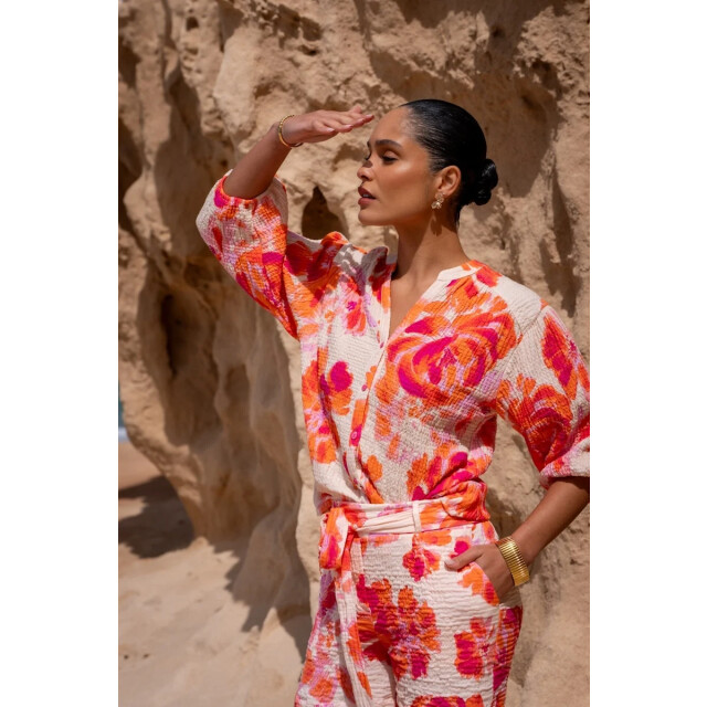 Geisha 63490-20 250 blouse orange/pink/sand 63490-20 250 large