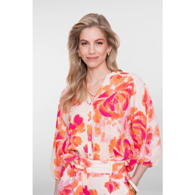 Geisha 63490-20 250 blouse orange/pink/sand 63490-20 250 large