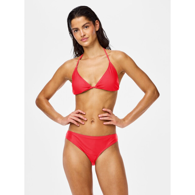 Pieces Dames triangel bikinitop pcbaomi effen 17134624-Lychee large