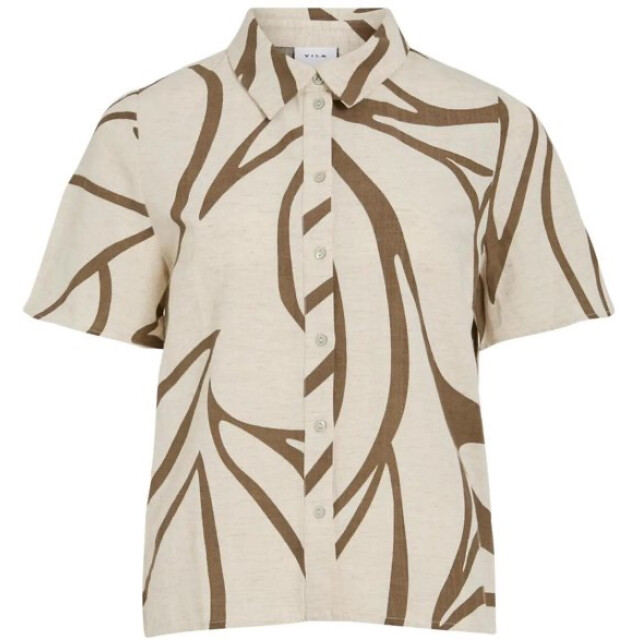 Vila Viprisilla ss shirt ecru dessin 4319.08.0015 large