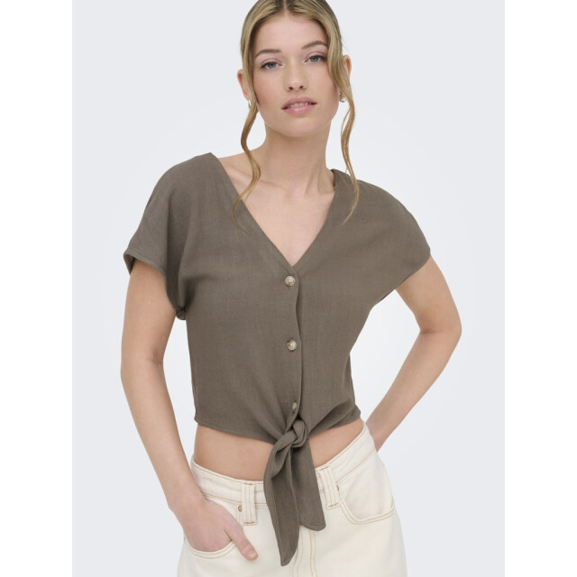 Only Onlsiesta ss knot lin bl shirt pnt noos taupe 4319.77.0008 large