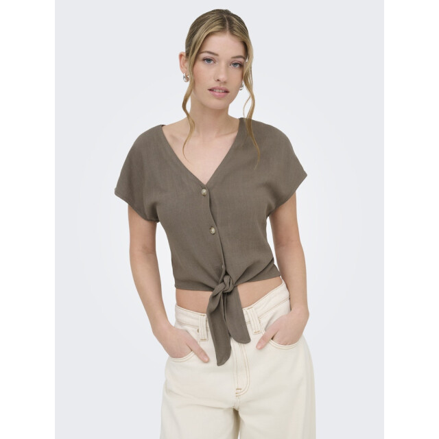 Only Onlsiesta ss knot lin bl shirt pnt noos taupe 4319.77.0008 large