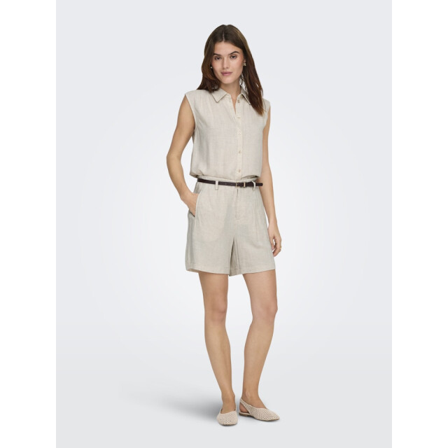 Only Onlsiesta hw belt lin bl shorts pnt noos beige 4159.05.0022 large
