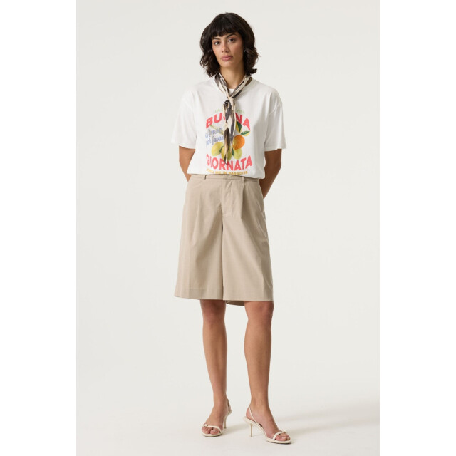 Garcia Jeans dames tops t-shirts 4339.02.0136 off-white 4339.02.0136 large