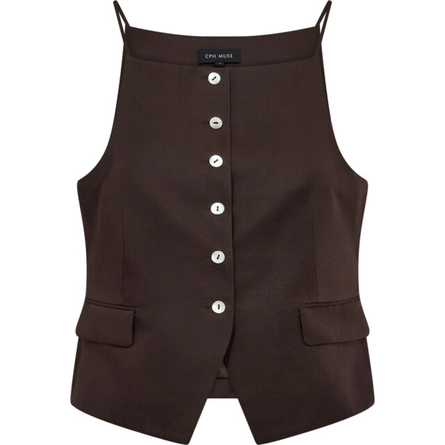 CPH Muse Cmcolleen waistcoat slimfit mulch 208092-2129 large