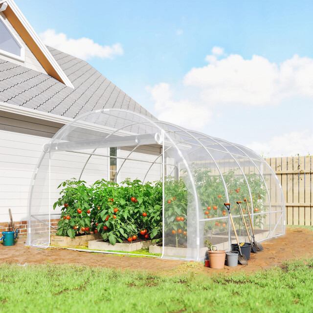 4goodz Foliekas 4x3x2 m inloopkas kweektent 8 ramen 2 deuren - 3601115 large