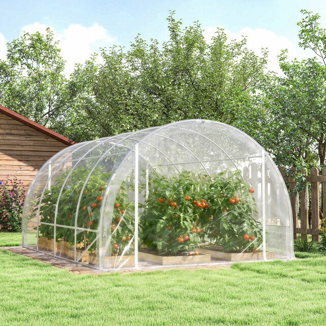 4goodz Foliekas 4x3x2 m inloopkas kweektent 8 ramen 2 deuren - 3601115 large